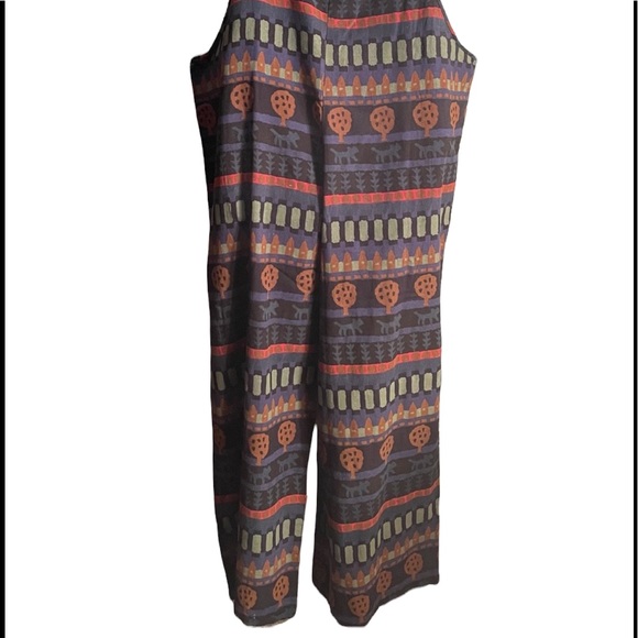 NWT.  Funky Sacred Threads Overalls L/XL. BL/RD 1.   221305 - Picture 4 of 9